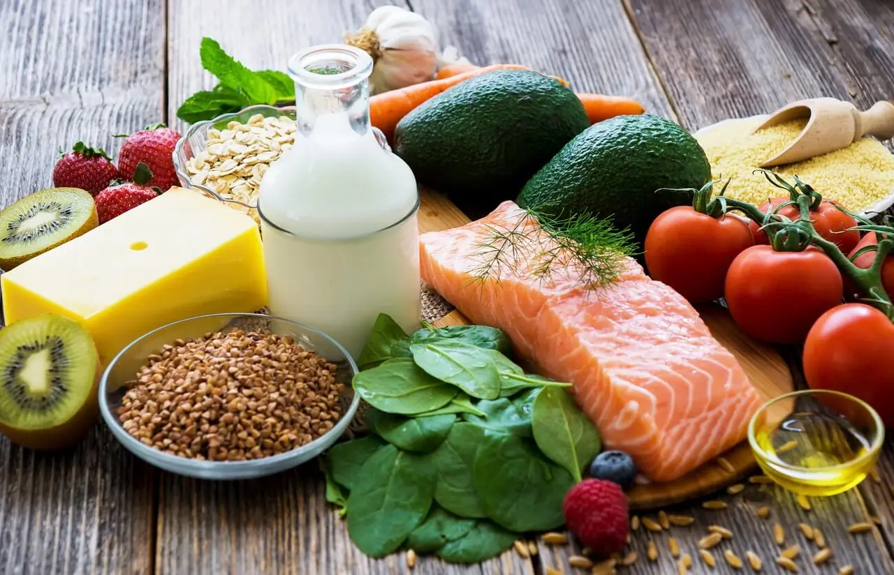 Alimentos para una dieta variada.